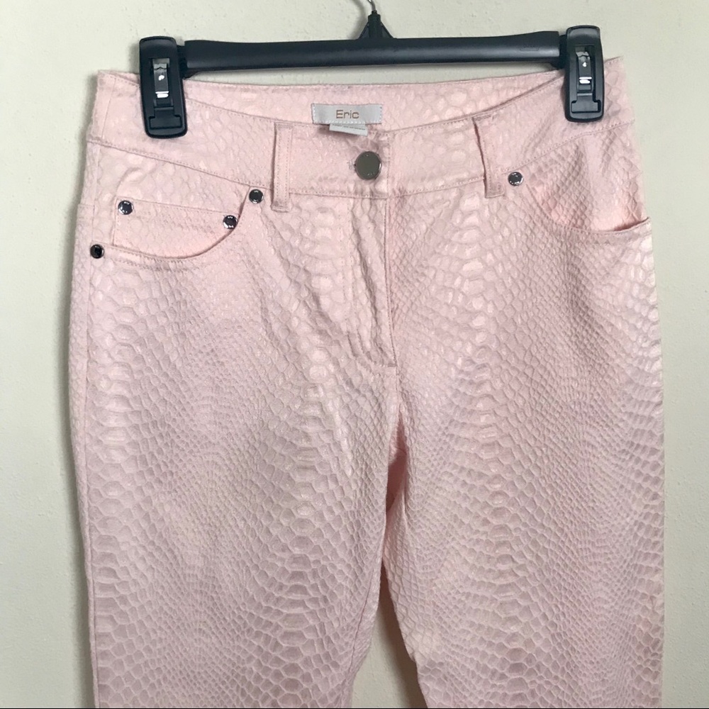 3/$15 ERIC Pink Snake Print Skinny Pants 2
